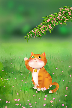 卡通動物貓咪素材