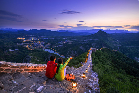 长城夜景