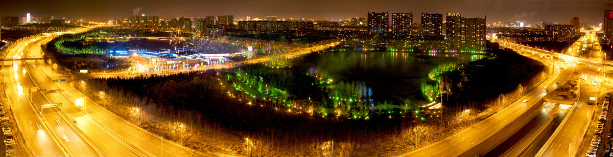 南溪湿地公园夜景全貎