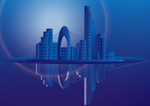 現(xiàn)代城市矢量建筑背景廣州