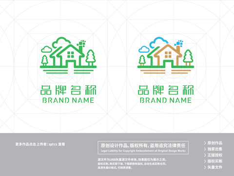 绿色环保生活公寓民宿LOGO