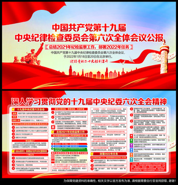 十九屆中央紀委六次全會展板