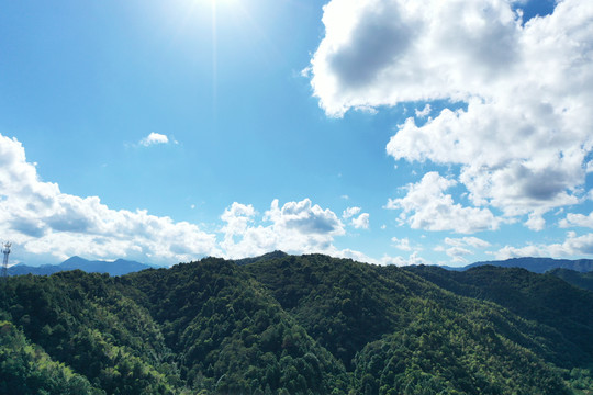 航拍江西永新三湾