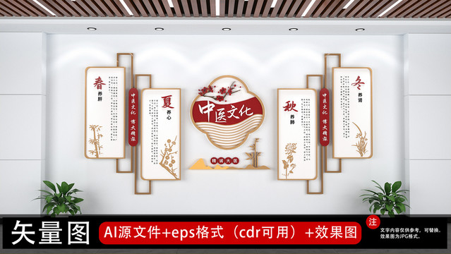 中醫(yī)館中醫(yī)養(yǎng)生文化墻