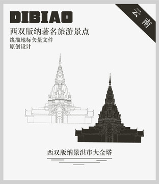 西雙版納景洪市大金塔