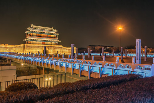 永定门夜景