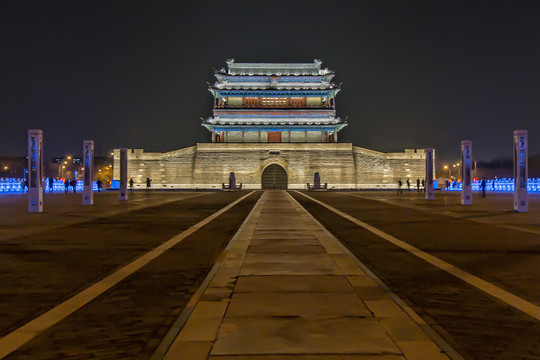 永定门夜景