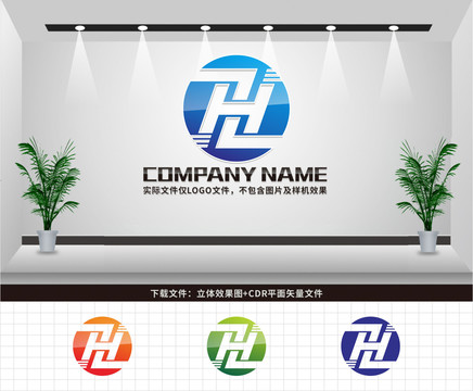 ZH字母LOGO