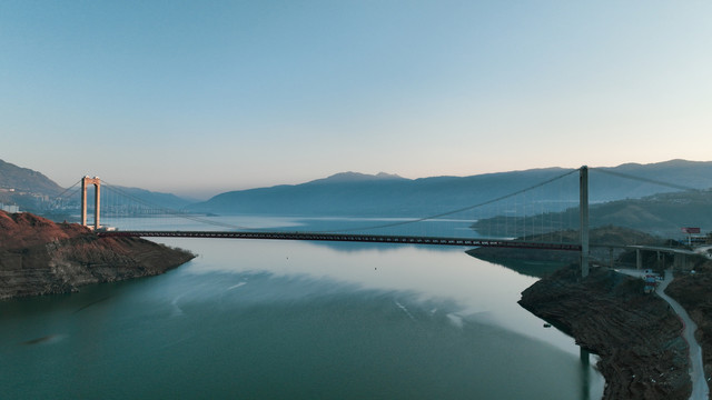 金沙江大桥全景图