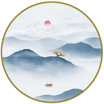 圓形山水