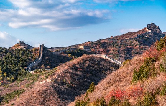 北京八达岭红叶岭长城风景