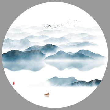 新中式山水畫
