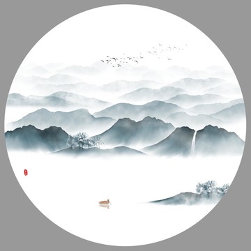 新中式山水画