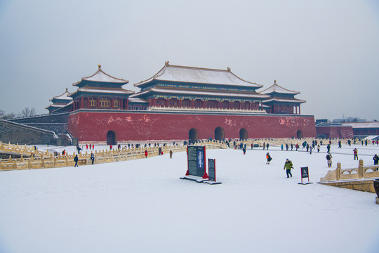 北京故宫雪景