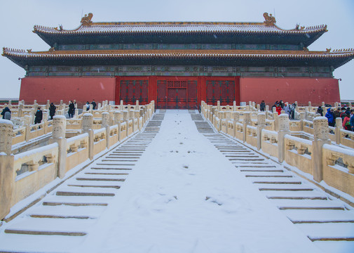 北京故宫保和殿雪景