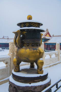 北京故宫雪景