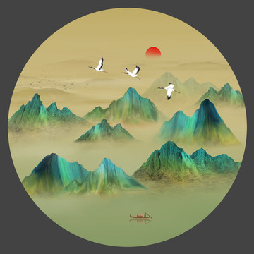 古典青綠山水畫
