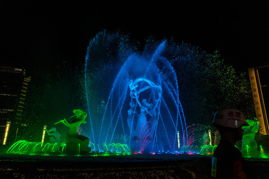 杭州武林广场音乐喷泉