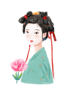 古风美女插画