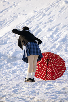 雪景女生