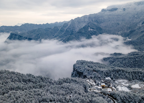 金佛山云海雪景