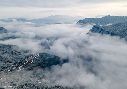 金佛山云海雪景