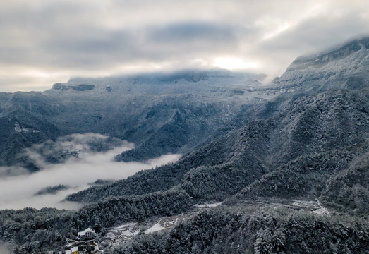 金佛山云海雪景