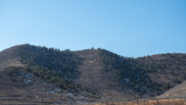 冬日山山梁风景