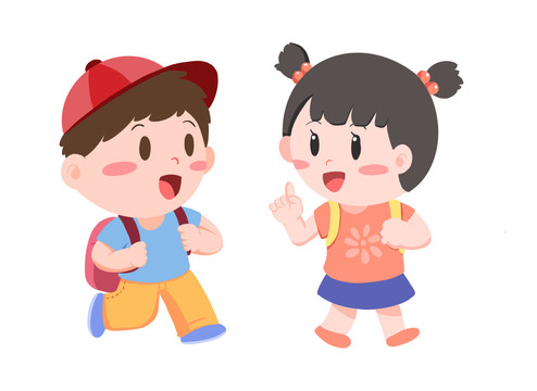 男孩女孩上學(xué)