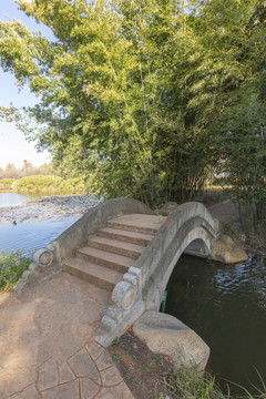 小桥流水竹林