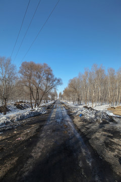 冬季田间路