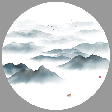 新中式山水画