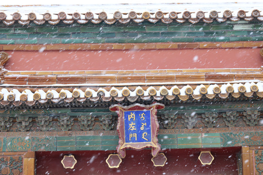 故宫内左门雪景