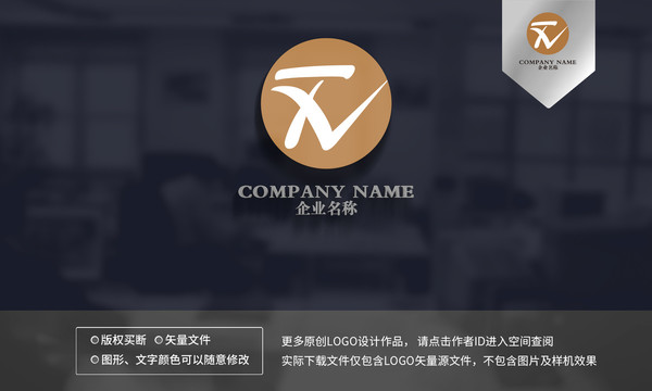 TV字母logo