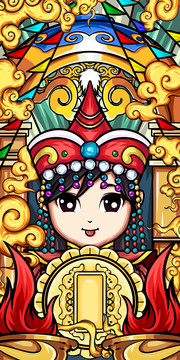 國潮插畫蒙古族