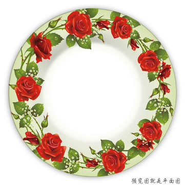 玫瑰花盤