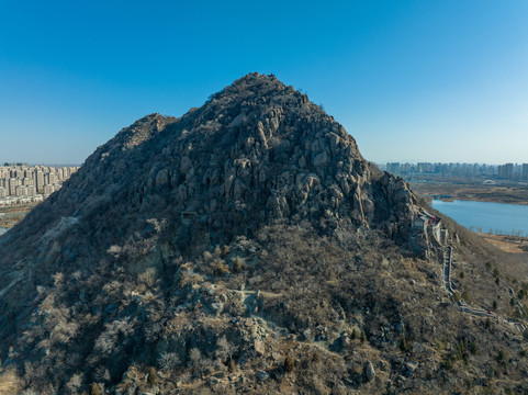 航拍济南华山