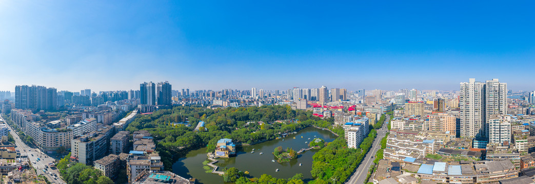 衡阳城市航拍全景