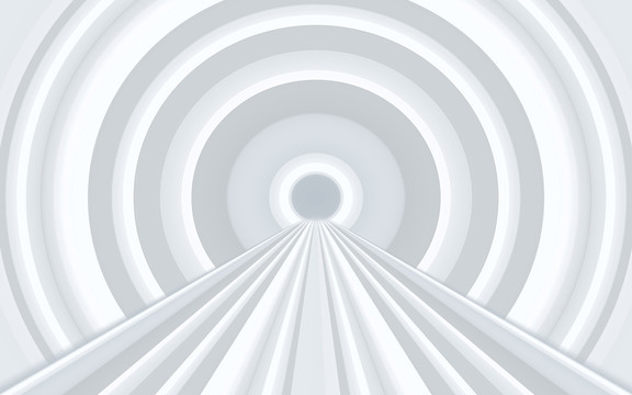 白色圆形隧道