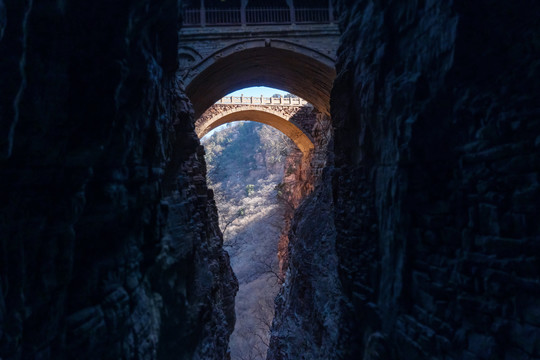 苍岩山石桥建筑摄影