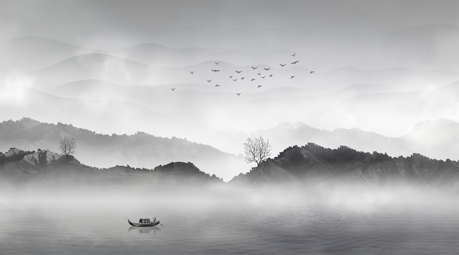 水墨山水畫