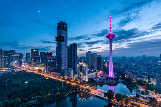 中国辽宁沈阳城市夜景