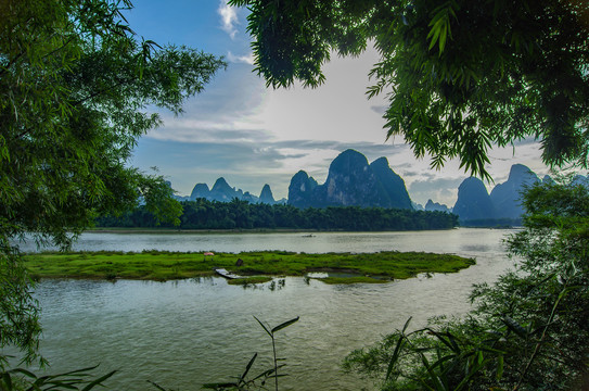 山水画桂林风景