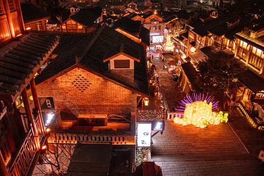 重庆十八梯风景区夜景