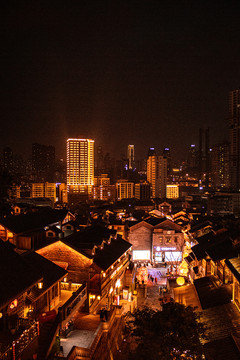 重庆十八梯风景区夜景