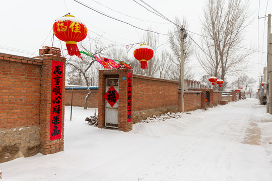 北方下雪街景