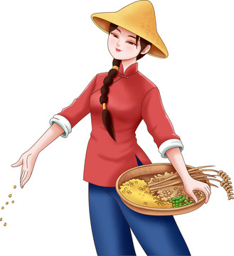 農(nóng)家少女形象