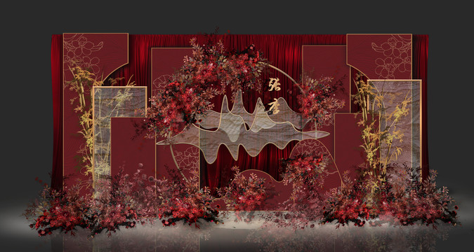新中式婚禮效果圖