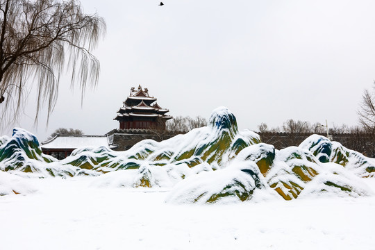 故宫角楼雪景