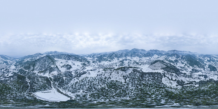 雪峰山脉雪景航拍超清4K素材